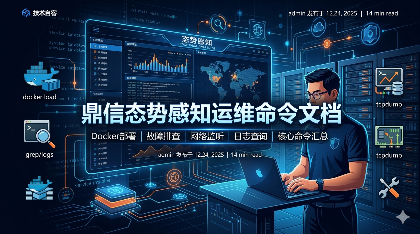 鼎信态势感知系统运维命令汇总：Docker部署与常见故障排查指南