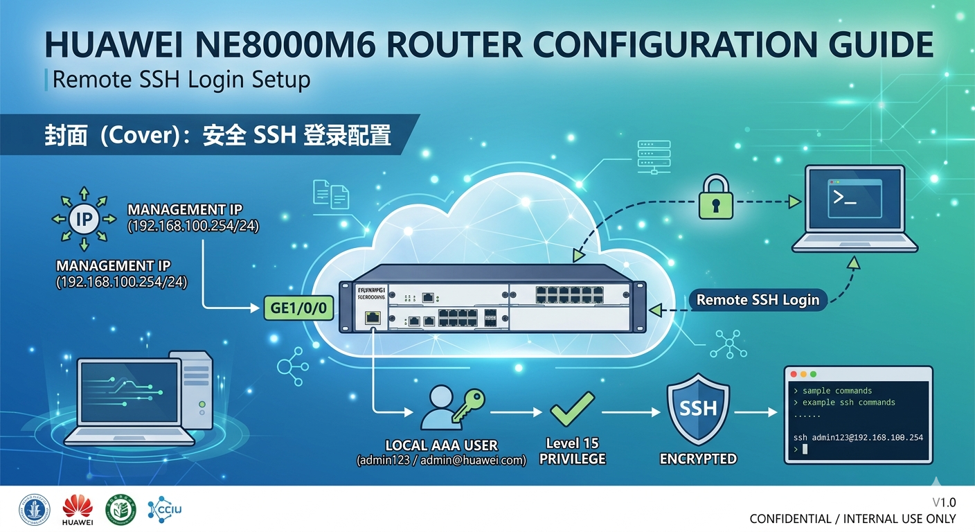 华为 NE8000M6 路由器 配置远程SSH登录