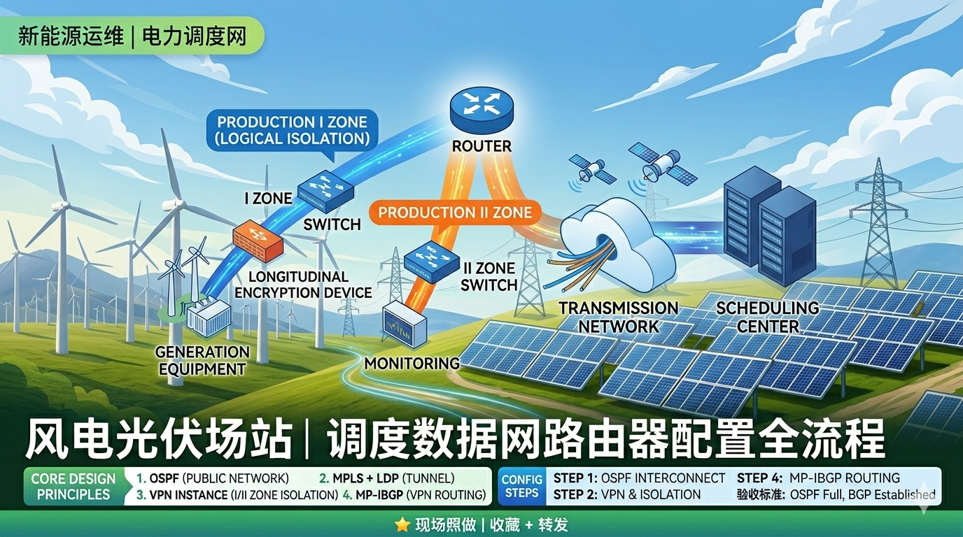 风电光伏场站｜调度数据网路由器配置全流程