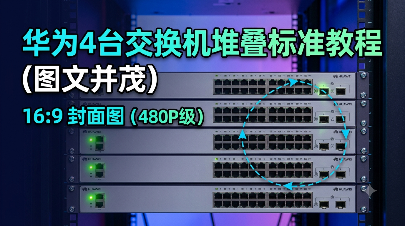 华为交换机四台堆叠配置方法