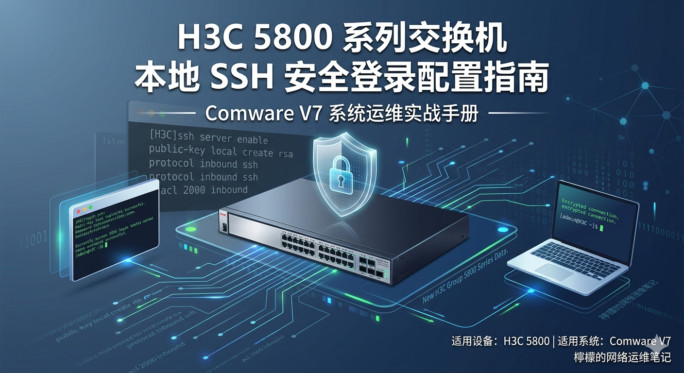 新华三 H3C 5800 SSH 远程登录配置教程